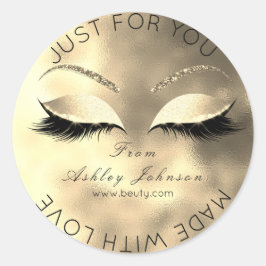 Von Glitzer Lashes hergestellt, beauty Glam Gold M Runder Aufkleber