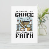 Von Gnade genährt, durch Glaubensdesign nachhaltig Einladung (Stehend Vorderseite)
