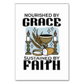 Von Gnade genährt, durch Glaubensdesign nachhaltig Tischnummer (Vorderseite)