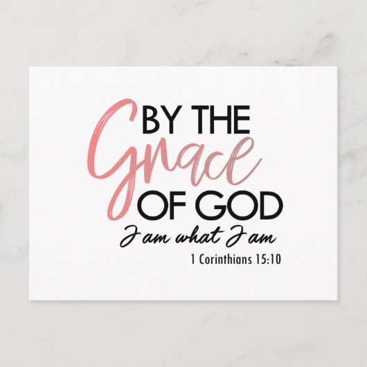 Von Gnaden des Gottes bin ich, was ich Postkarte (Vorderseite)