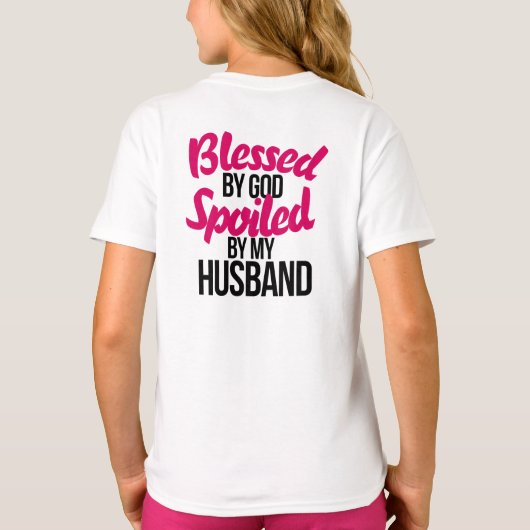 Von GOD gesegnet, verwöhnt von meinem Mann Hoodie (Rückseite)