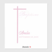 Von Godmutter auf die Taufe des Mädchens Personali Aufkleber (Blatt)