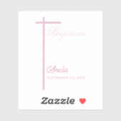 Von Godmutter auf die Taufe des Mädchens Personali Aufkleber (Blatt)