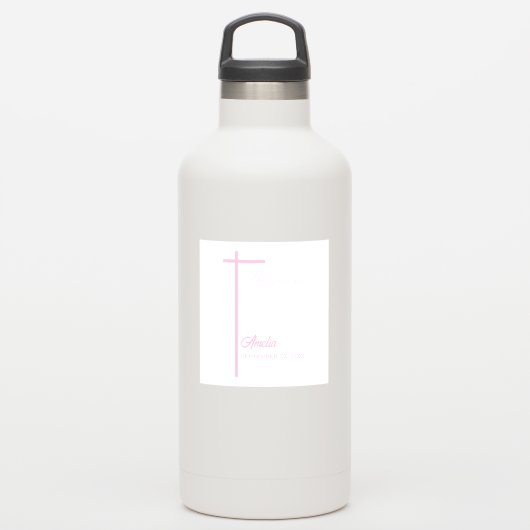 Von Godmutter auf die Taufe des Mädchens Personali Aufkleber (Wassserflasche)