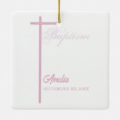 Von Godmutter auf die Taufe des Mädchens Personali Keramikornament (Rückseite)