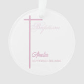 Von Godmutter auf die Taufe des Mädchens Personali Ornament (Vorderseite)
