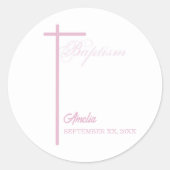 Von Godmutter auf die Taufe des Mädchens Personali Runder Aufkleber (Vorderseite)