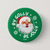 Von Golly Be Jolly Niedlich Fun Weihnachtsschaltfl Button (Vorderseite)
