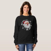 Von Golly Be Jolly Niedlich Weihnachts-Sweatshirt Sweatshirt (Vorne ganz)