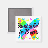 VON GOTT 70. BUTTERFLY-DESIGN GESCHLOSSEN MAGNET (Vorderseite/Rückseite)