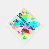 VON GOTT 90. GEBURTSTAG PAPIER NAPKINS GESCHLOSSEN SERVIETTE (Ecke)