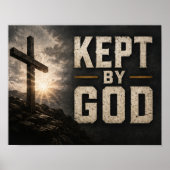 Von Gott Bewahrt (mit Kreuz) Horizontal Poster (Vorne)