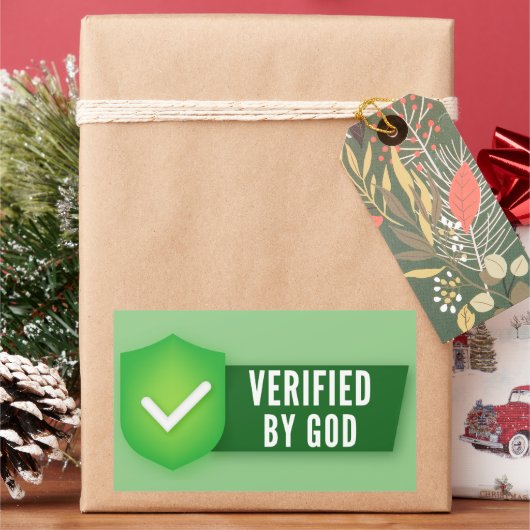 Von Gott Christlicher Glaube überprüft, der Funny  Rechteckiger Aufkleber (Feiertag)