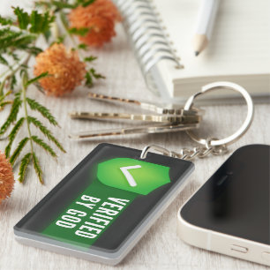 Von Gott Christlicher Glaube überprüft, der Funny  Schlüsselanhänger