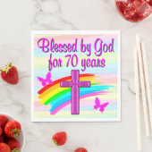 VON GOTT FÜR 70 JAHRE VERSCHIEDENE PAPIER SERVIETTE (Beispiel)