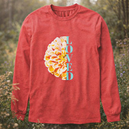 Von Gott geliebte Zinnienblume Christliches Floral Tri-Blend Shirt