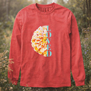 Von Gott geliebte Zinnienblume Christliches Floral Tri-Blend Shirt