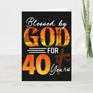 Von Gott gesegnet für 40 Jahre altes Geschenk 40. Karte