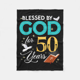 Von Gott gesegnet für 50 Jahre alt 50 Geburtstag 5 Fleecedecke