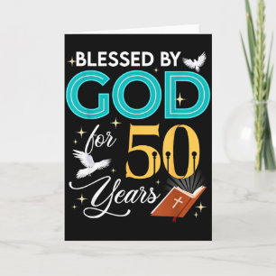 Von Gott gesegnet für 50 Jahre alt 50. Geburtstag  Karte