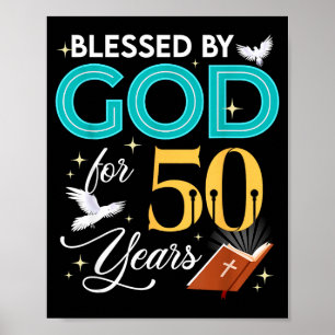 Von Gott gesegnet für 50 Jahre alt 50. Geburtstag  Poster