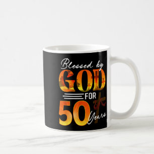 Von Gott gesegnet für 50 Jahre altes Geschenk 50.  Kaffeetasse