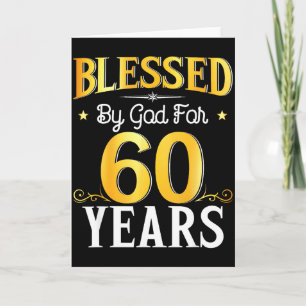 Von Gott gesegnet für 60 Jahre 60. Geburtstag Männ Karte