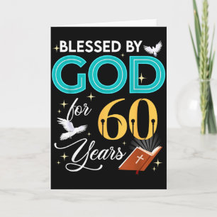 Von Gott gesegnet für 60 Jahre alt 60. Geburtstag Karte