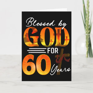 Von Gott gesegnet für 60 Jahre altes Geschenk 60. Karte