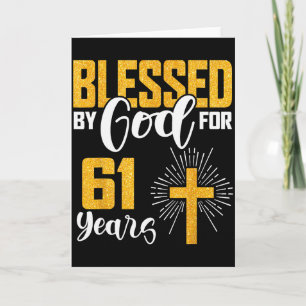 Von Gott gesegnet für 61 Jahre alt 61. Geburtstag  Karte