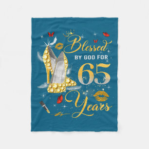 Von Gott Gesegnet Für 65 Jahre Alte Frauen 65. Geb Fleecedecke