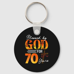 Von Gott gesegnet für 70 Jahre altes Geschenk 70.  Schlüsselanhänger