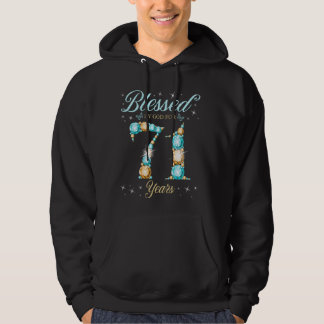 Von Gott gesegnet für 71 Jahre alt 71. Geburtstag  Hoodie