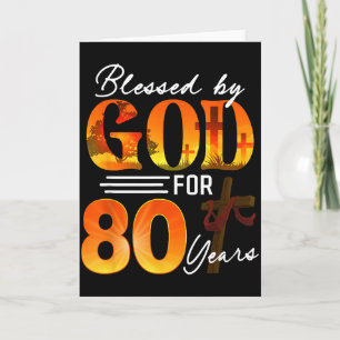 Von Gott gesegnet für 80 Jahre altes Geschenk 80. Karte