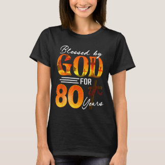 Von Gott gesegnet für 80 Jahre altes Geschenk 80. T-Shirt
