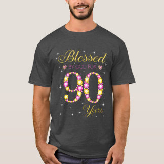 Von Gott gesegnet für 90 Jahre alt 90. Zum Geschen T-Shirt