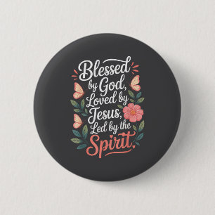 Von Gott gesegnet - Geliebt von Jesus Nk Sonnenblu Button