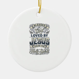 Von Gott gesegnet Jesus Heiliger Geist Vintage-Shi Keramik Ornament