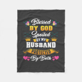Von Gott gesegnet, verwöhnt von meinem Ehemann Fleecedecke (Vorderseite)