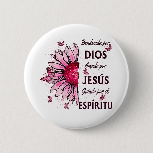 Von Gott gesegnet, von Jesus geliebt Button (Vorderseite)