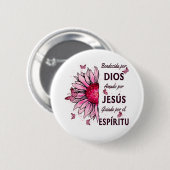 Von Gott gesegnet, von Jesus geliebt Button (Vorne & Hinten)