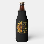 Von Gott gesegnet - von Jesus geliebt, Sonnenblume Flaschenkühler (Flaschenvorderseite)