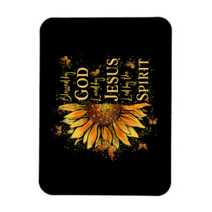 Von Gott gesegnet - von Jesus geliebt, Sonnenblume Magnet
