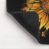 Von Gott gesegnet - von Jesus geliebt, Sonnenblume Mousepad (Ecke)