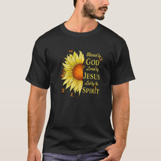 Von Gott gesegnet - von Jesus geliebt, Sonnenblume T-Shirt