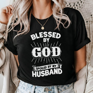 Von Gott Gesegnet, Von Meinem Mann Verwöhnt Glaube Tri-Blend Shirt