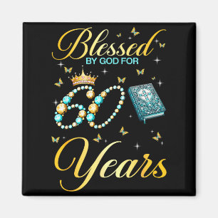 Von Gott gesegnet zum 60. Geburtstag christlicher  Magnet