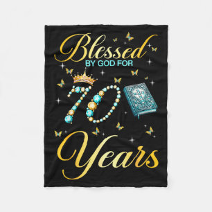 Von Gott gesegnet zum 70. Geburtstag christlicher Fleecedecke