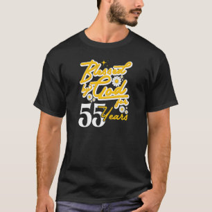 Von Gott gesegnete Frauen für 55 Jahre Frauen Blum T-Shirt