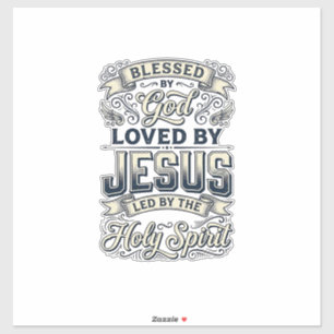 Von Gott Jesus Heiliger Geist gesegnetes Vintage-S Aufkleber